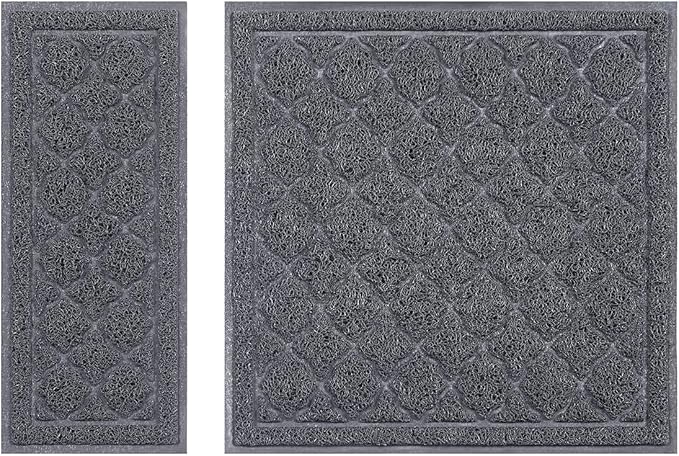 unipaws Cat Litter Trapping Mat, Litter Box Scatter Control Pad, Litter Free Floors and Urine Waterproof, Gentle on Paws, No Phthalate
