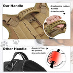 Tactical Dog Training Harness Outdoor Working Vest Adjustable Military MOLLE Dog Vest Harness with Rubber Handle