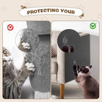 Eunice Cat Scratching Mat, Self-Adhesive Cat Scratch Carpet, Trimmable Replacement Carpet Pad for Tree Wall Cat Scratching Post DIY Couch Protector (Dark Gray, 78.7"x15.8")