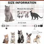 Cat Collar with Bells Breakaway, Bowtie Cat Collar for Boy Girl Cats with Removable Shirt Collar, Cute Plaid Kitten Collar with Bell & Pendant Adjustable, 3 Pack Beige Cat Collars