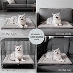 Dog Bed Mat - Dog Crate Pad - Reversible Mat for Pet Comfort - Soft Bed Crate Pads for All Seasons - Durable, Machine Washable Mat for Crates, Travel, and Home (Light Gray, 18" L*14" W*1.5" Th)