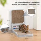 Cat Scratching Post Cat Scratching Board,2-in1 L Shaped Cats Cardboard Scratcher with Box, Kitten Scratcher Ball Wall Scratchers Pad for Indoor Cats Grey