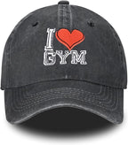 Embroidered Baseball Cap Adjustable Vintage Washed Distressed Denim Baseball Hat for Women Men