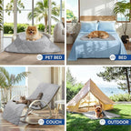 Luciphia Waterproof Cooling Blanket for Dogs Couch Cover Q-MAX>0.5, Leakproof Pet Mat Non-Slip for Cat Puppy Crate Bed Protector Outdoor Throw (Cloud Grey, 30x40 inches)