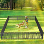 New Thickened Version Dog Playpen, 32 Inch Dog Fences for The Yard, Portable Outdoor Dog Playpen for Large/Medium/Small Dogs, Foldable Metal Dog playpen, with Doors (24 Panels, 32 Inch)