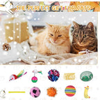 Shappy 150 Pcs Cat Toys for Indoor Cats Bulk, Kitten Toys Pack, Variety Interactive Gift Including Mice Rainbow Balls Spring Crinkle Balls Gift for Kitty Kitten Cat(Novel)