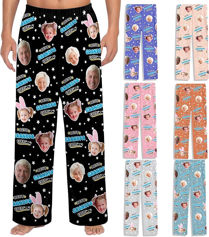 Personalized Pajamas with Faces for Men Women Custom Gifts For Pet Lover Family Cat Dog