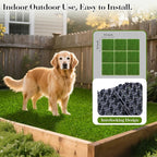 XLX TURF Interlocking Fake Grass Tiles Pad for Dogs Potty Training- 12" x 12" Pet Artificial Grass Squares with Drainage, 6 Pack