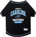 NFL Carolina Panthers Dog T-Shirt for Pets, Size Medium. Officially Licensed Pet Shirt with Team Logo, Soft Stretchable Comfort Fit Apparel for Dogs & Cats