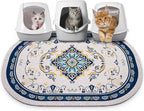 Bienbee Cat Litter Mat, 40" x 30" Jumbo Size Litter Box Mat Rug with Non-Slip Bottom, Urine and Water Proof, Easy to Clean Cat Supplies Essentials for Indoor Kitty Kitten Floor, Blue XL