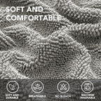 H.VERSAILTEX Non Slip Pet Couch Cover Chenille Dog Bed Protector Thick Soft Sofa Slipcover Pet Friendly Washable Couch Cushion Covers for Pets (68" x 82", Dove)