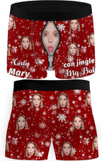 M YESCUSTOM Custom Faces Funny Short Briefs Gift for Husband Underwear
