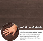 Dog Crate Pad, Ultra Soft & Anti-Slip Kennel Mat, Secure Fit for Metal Crates & Dog Cages, Washable Cozy Bed for Small Medium Large Dogs (Dark Brown, M(28"*16"*1.5"))