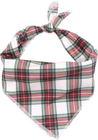 ARING PET Christmas Dog Bandanas, Red Green White Plaid Kerchief Triangle Bibs Scarf for Puppy Small Medium Large Boy Girl Dogs Cats-S