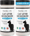 NonScents Cat Box Deodorizer - Odor Eliminator - Reduces Scooping, Extends Litter Lifespan - Fragrance-Free, Fresh Scent - 2-Pack