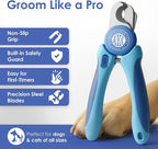 AKC - Dog & Cat Nail Clippers & Filer | Professional Pet Grooming Tool with Stainless Steel Blades | Safety Guard & Easy Grip Handle | Durable & Anti-Slip | Safe for Small, Medium & Large Pets