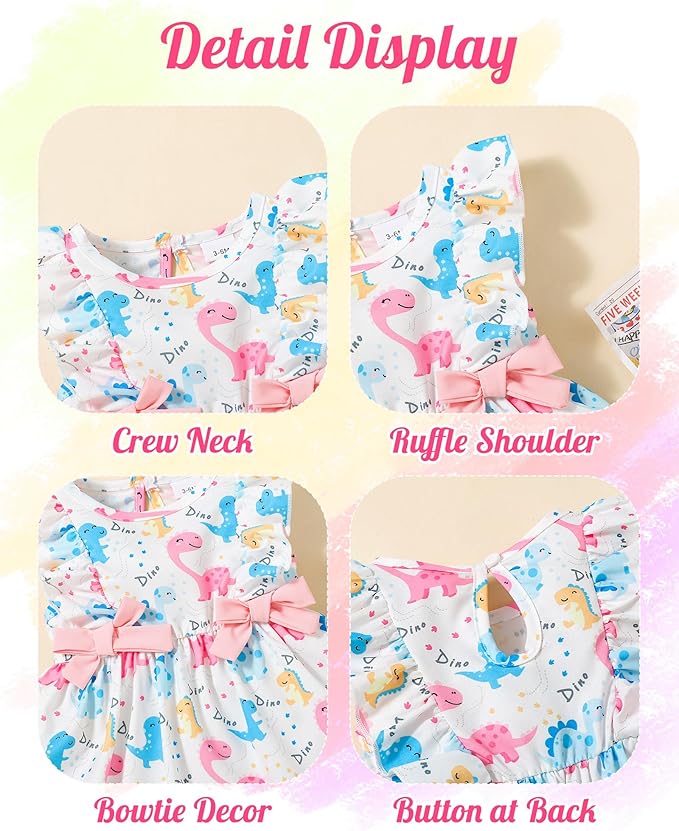 Mioglrie Baby Girl Dress Summer Girl Clothes Infant Outfits Newborn Ruffle Sleeveless Sundress Cute Dresses for Girls