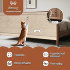 Cat Scratch Mat, Cat Scratch Couch Cats Scratch Furniture Protector for Couch, cat Scratch pad，cat Tree，DIY Climbing Carpet for Cat Tower Replacement Pads (Khaki, 78.7" x 15.8")