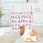 Hamiledyi Rabbit Cooling Pouch with Ice Pack - No Condensation Pad for Bunny Cage Accessories, Washable Cooling Mat for Small Animals (Ferret, Guinea Pig, Chinchilla)