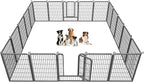 Dog Playpen 40 inch Dog Fence for Outdoor Indoor Use Heavy Duty Metal Dog Pen for Large Dogs, Rustproof Pet Playpen Portable Pet Fence Outdoor for Yard, RV Camping, Customizable, 20 Panels