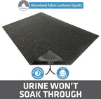 Drymate Cat Litter Box Mat, Litter Trapping Mat, Waterproof, Urine-Proof, Absorbent, Machine Washable, Soft on Paws, Contains Mess, Protects Floors, Kitten Supplies, Charcoal, 30x45 Jumbo XXL