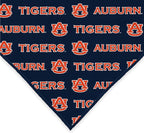 Auburn Tigers Officially Licensed Bandana for Dogs and Cats | Fits Pets Great Gift Idea | Easy-to-Tie (Large, 28")