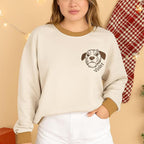 NAZENTI Personalized Dog Sweatshirt, Custom Photo Shirts, Dog Embroidered Shirt for Women, Men, Pet Lovers Gifts, Mom Gift