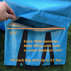 Rise8 Non-constricting Saddlebags for stabilizing Dog Agility Tunnel (Blue)