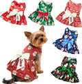 Personalized Dog Christmas Dress with Name, Custom Christmas Dress for Cat Girls, S-6XL Dog Winter Dress for Small Medium Large Dogs Xmas Outfit Birthday Gifts for Pet Girl(S)