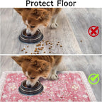 Pet Food Mats for Floor, Absorbent Dog Mat for Food and Water Dispenser, Quick Dry Cat Dog Food Mat Pet Supplies