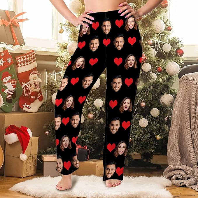 Customized Face Pajama Custom Pajama Pants with Photo for Women Mom