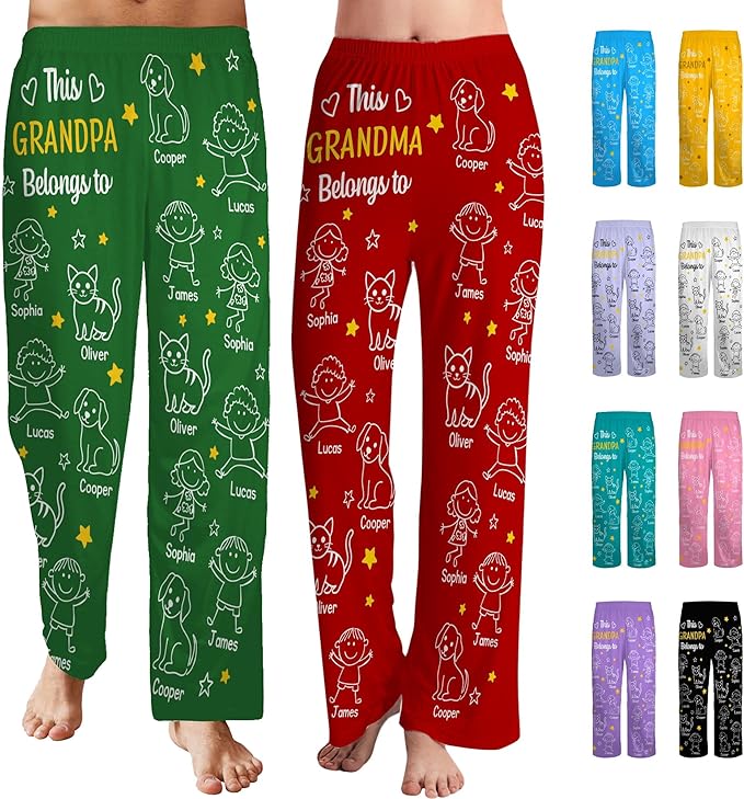 Personalized Face Pajama Pants for Men Women Custom Photo Printed Pajamas Bottoms Trousers Gift for Christmas Birthday