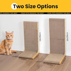 Cardboard Cat Scratcher,26 Inch L Shape Scratch Pad Wall Mounted,Vertical Scratching Board, Durable Cardboard to Protect Furniture for Indoor Cats,Wood Grain Junbo