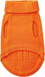 Stretchy Cat Sweater - 17 Colors & 6 Sizes | Snug Winter-Ready Knit for Boy/Girl Cats & Kittens(Orange, X-Small)