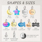 Anavia Small Size Dog Cat ID Tags, Small/XS Personalized Color Plated Stainless Steel Puppy Kitten Name Tags, Customized Engraved Nameplate Pet Collar Tag (Blue, Oval)