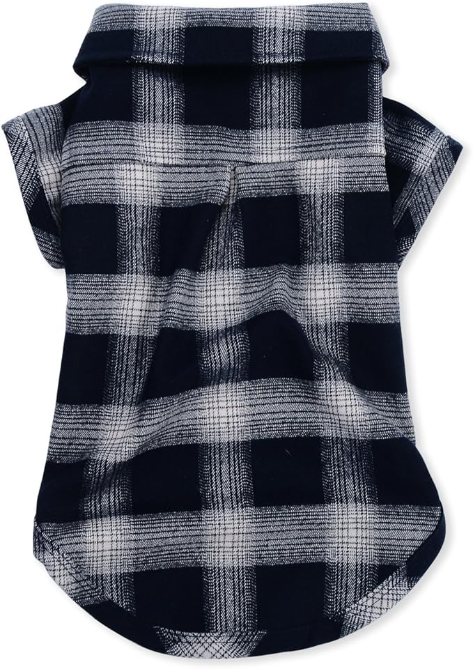 Koneseve Dog Shirt, Pet Plaid Clothes Shirt T-Shirt Sweater Matching Breathable for Small Medium Large Dog Cat Puppy Adorable Casual Cozy Halloween Thanksgiving Christmas Costumes (Blue; 6XL)