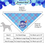 ADOGGYGO Dog Birthday Party Supplies, Blue Birthday Boy Puppy Bandana, Bowtie, Numbers, Party Hat for Small Dogs (Small)