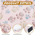 Tuanse 4 Pack Ultra Soft Dog Cat Bed Mat Small Animal Guinea Pig Bed with Cute Print Reversible Fleece Dog Crate Kennel Pad Cozy Washable Thickened Hamster Pet Beds Mat(13 x 10 Inches,Light Brown)