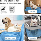 Kritter Planet Waterproof Cooling Dog Mat, Soft Pet Blanket for Summer, Lightweight Outdoor Mat, Reversible Furniture Cover, 30 x 50 inch, Blue