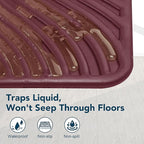 UPSKY Cat Litter Mat, Large Kitty Litter Trapping Mat Soft on Kitty Paws, Litter Box Mat Keep Floor Clean, 31" x 24" Waterproof and Washable Trapping Mats Catcher Pad for Scatter Control
