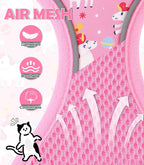 Halypet Cat Harness and Leash Set[MAX Safety 4th-Gen] Cute Escape Proof Vest Harness for Girl&Boy Cat Walking, Comfortable Adjustable Leash and Reflective Strips for Outdoor Kitten, XS Pink Unicorn