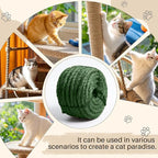 Sisal Rope for Cat Scratcher 1/4" 200 Ft Cat Tree Twine for Repairing Cat Scratching Post Replacement DIY Hemp Rope for Carpet Mat, Pet, and Crafts Gardening Home Decorating