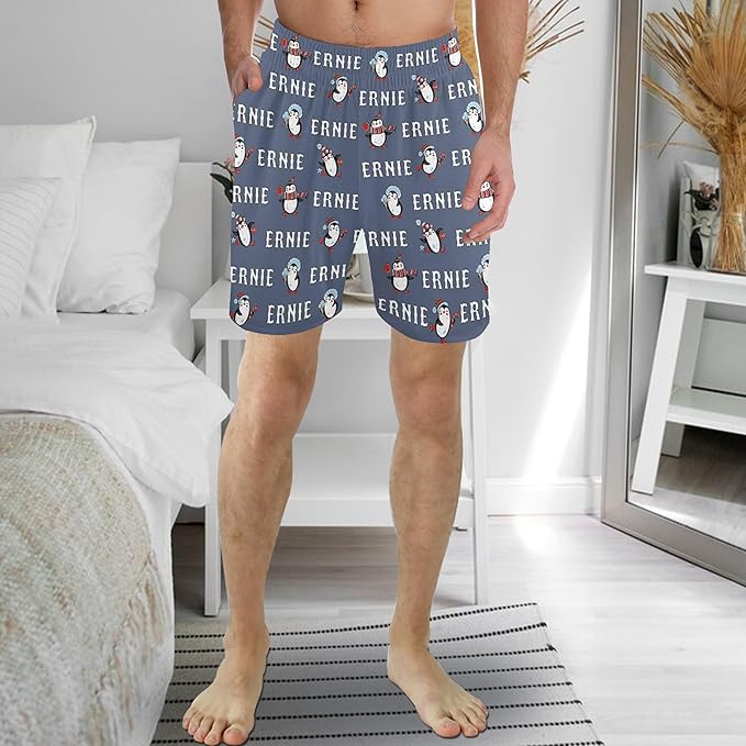 Custom Pajama Pants for Men, Personalized PJ Pants with Photos, Custom Mens Pajama Shorts, Gifts for Dad Husband