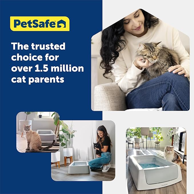 PetSafe ScoopFree Premium Crystal Cat Litter - Outperforms Clay Litter - Refill Packs - Reusable Tray Compatible - Fragrance Free - 4.3 lb Bags - 2 Pack