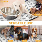 VitalCozy 4 Pcs Dog Crate Pads, Ultra Soft Warm Washable Anti-Slip Kennel Bed Mat for Pets, Reversible, Replaceable, Cozy Cage Liner for Small Medium Large Dogs and Cats(18 x 24 x 1.6 Inch,White)