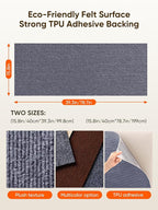 Cat Scratch Mat Furniture Protector, Eco-Friendly DIY Trimmable Self-Adhesive Cat Scratching Pad, Couch Wall Sofa Guard, Reusable Claw Scratching Protector 78.7"x15.8" (Dark Gray)