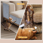 Cat Scratch Mat,118.5"x17.4" Trimmable Self-Adhesive Cat Scratch Furniture Protector, Sticky Cat Scratcher Wall Mat, Covering Cats Tower, Couch Protector from Cats Claws (Light Grey)