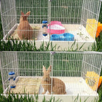 PINVNBY 4 Pack Woven Grass Mats for Rabbits,11.0"x8.3" Natural Bunny Hay Mat Large Guinea Pig Straw Handwoven Bedding Chewable & Cooling Mat - Eco-Friendly Cage Liner Nesting Toy