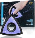 Analan Mini Pet Hair Remover for Car Detailing Supplies, Carpet Dog Hair Remover for Car Interior, Triangle Dog Hair Remover for Auto Detailing, Couch, Furniture, Lint, Carpet(Purple)