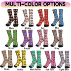 Artsadd Custom Face Socks for Dad Fathers Day Gift Novelty Personalized Photo Pet Socks Customized Crew Sock -Made In USA